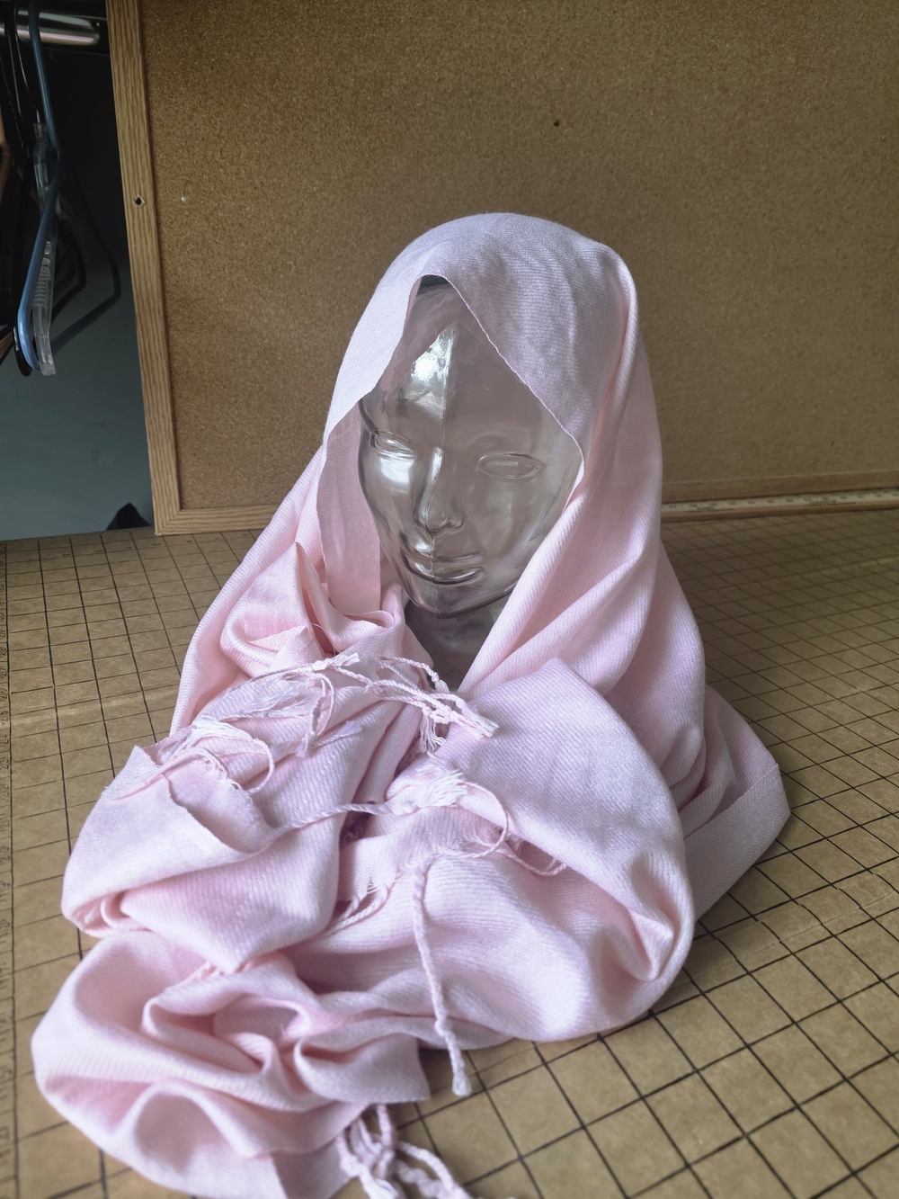 PASSPOLINA 100% Pashmina Shawl Wrap Scarf –Soft Pink 27x68
